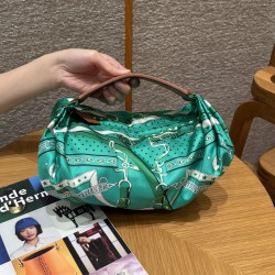 에르메스 Hermes Balusoie 32cm Silk and Hunter 0T Vert comics/silver