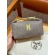 에르메스 Hermes Bride-a-Brac 21cm all- cotton Grey/silver