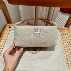 에르메스 Hermes Bride-a-Brac 21cm all- cotton biscuit/silver