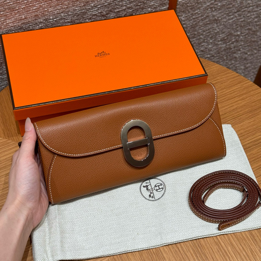 에르메스 Hermes Chaine d'Ancre To Go Epsom 37 Gold/silver