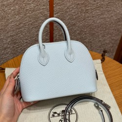 에르메스 Hermes Mini Bolide 18cm Epsom T0 Blue Brume/silver