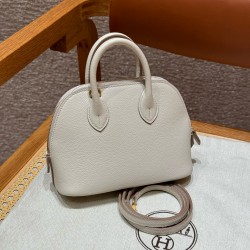 에르메스 Hermes Mini Bolide 18cm Evercolor 8L Beton/gold