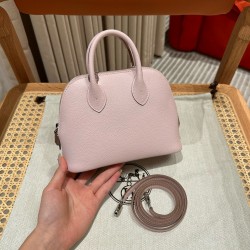에르메스 Hermes Bolide 21cm Evercolor 09 Mauve pale/silver