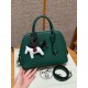 에르메스 Hermes Bolide 25cm Clemence Z6 Malachite/silver