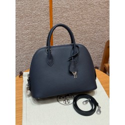 에르메스 Hermes Bolide 25cm evercolor 2Z Blue Nuit/silver