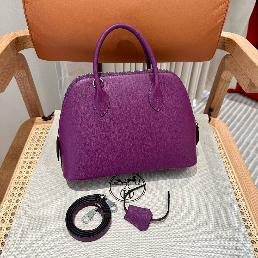 에르메스 Hermes Bolide 25cm Evercolor P9 Anemone/silver