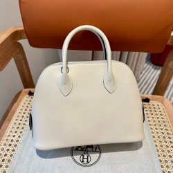에르메스 Hermes Bolide 25cm Togo 10 Craie/silver