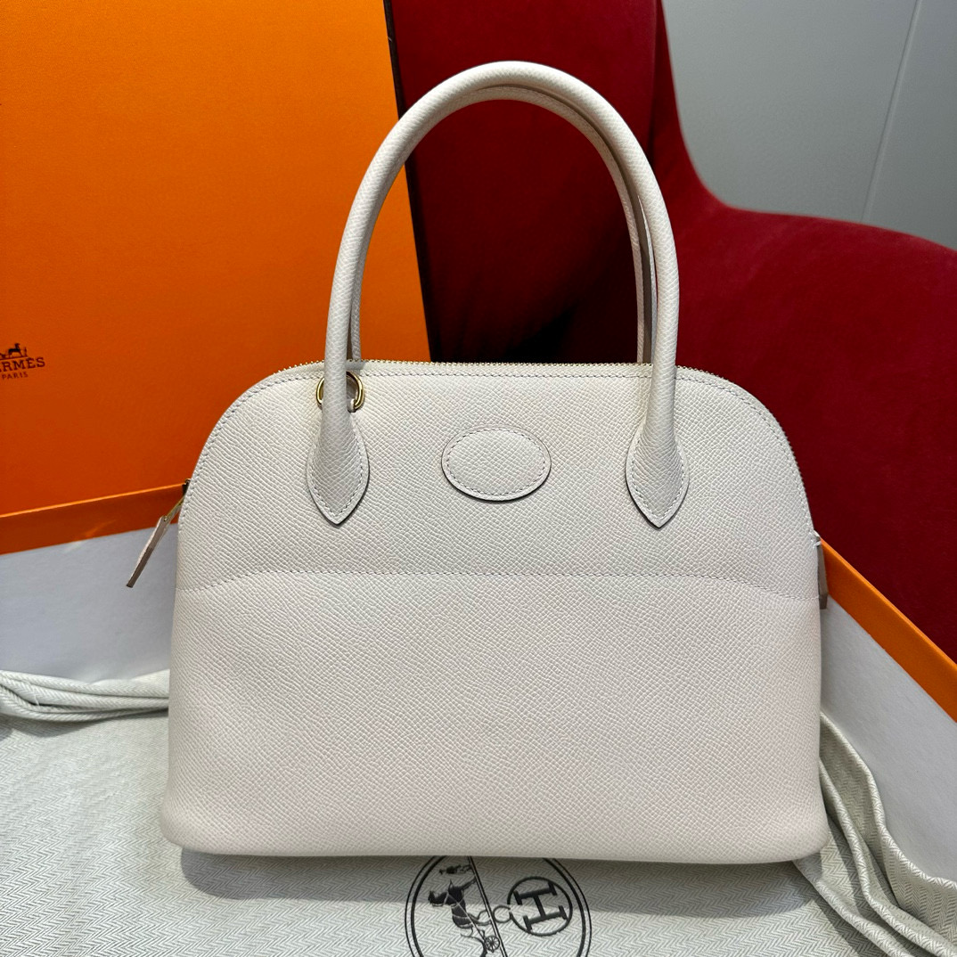 에르메스 Hermes Bolide 27cm Epsom 10 Craie/gold