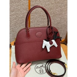 에르메스 Hermes Bolide 27cm Epsom 55 Rouge H/gold