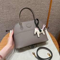 에르메스 Hermes Bolide 27cm Epsom M8 Gris Asphalte/gold