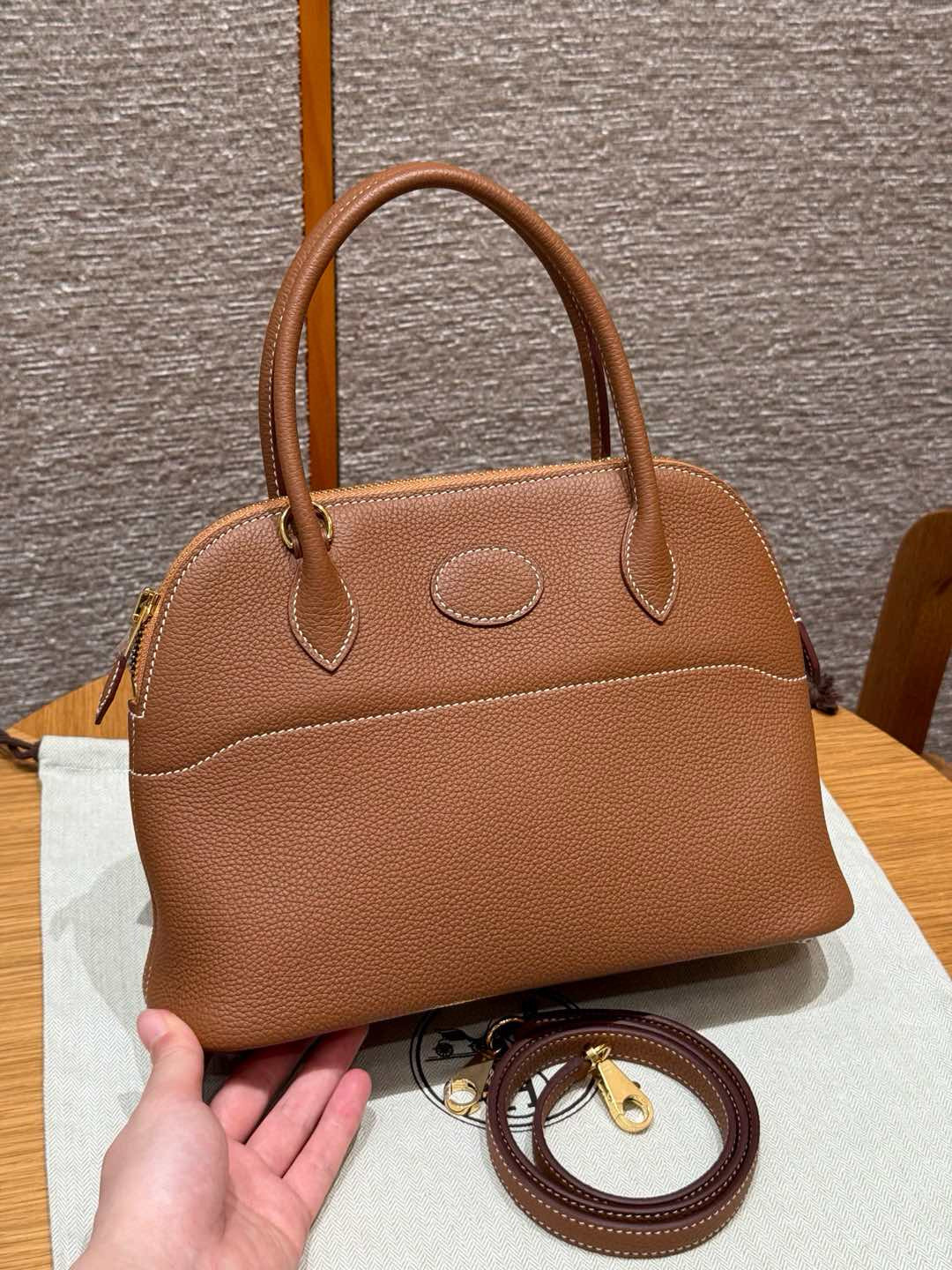 에르메스 Hermes Bolide 27cm Togo 37 Gold/gold