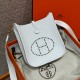 에르메스 Hermes Mini Evelyne 16cm clemence 01 Blanc/gold