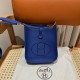 에르메스 Hermes Mini Evelyne 16cm clemence 7T Blue electric/gold