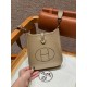 에르메스 Hermes Mini Evelyne 16cm clemence 8Q Beige Marfa/silver