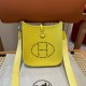 에르메스 Hermes Mini Evelyne 16cm clemence 9R Lime/silver