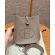 에르메스 Hermes Mini Evelyne 16cm clemence M8 Girs Asphalte/silver