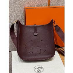 에르메스 Hermes Evelyne 29cm clemence 0G Rouge seller/gold