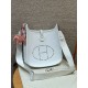 에르메스 Hermes Evelyne 29cm clemence 01 Blanc/silver