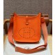 에르메스 Hermes Evelyne 29cm clemence 93 Orange/silver