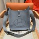 에르메스 Hermes Evelyne 29cm clemence J7 Blue lin/silver