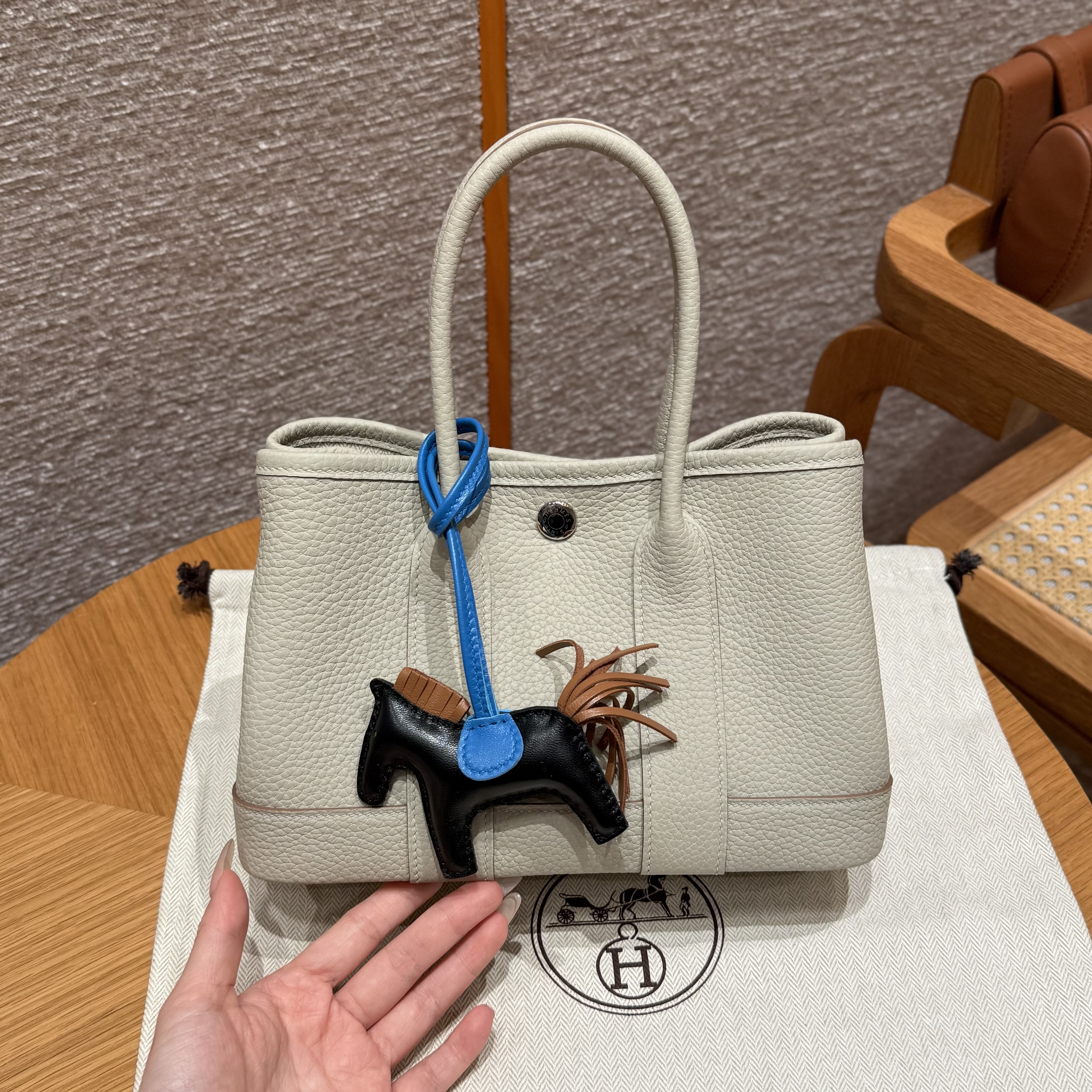 에르메스 Hermes Garden party mini 23cm Negonda 8L Beton