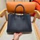 에르메스 Hermes Garden party 30cm Clemence 2Z Blue Nuit