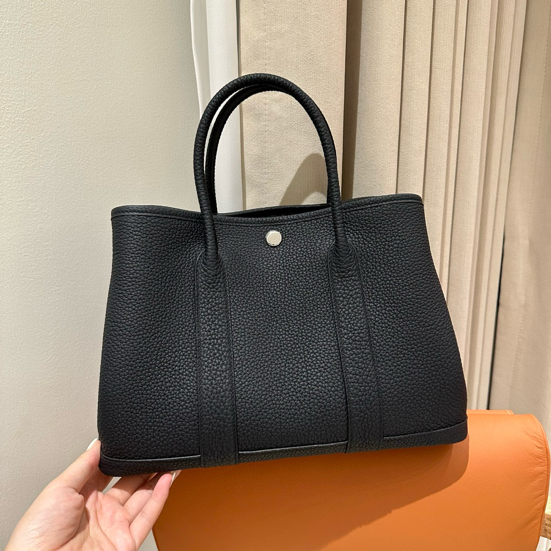 에르메스 Hermes Garden party 30cm Clemence 89 Noir