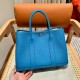 에르메스 Hermes Garden party 30cm Clemence OF Blue Frida