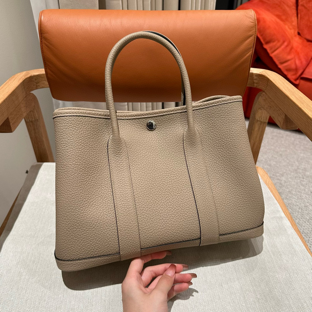 에르메스 Hermes Garden party 30cm Negonda 81 Gris touretelle