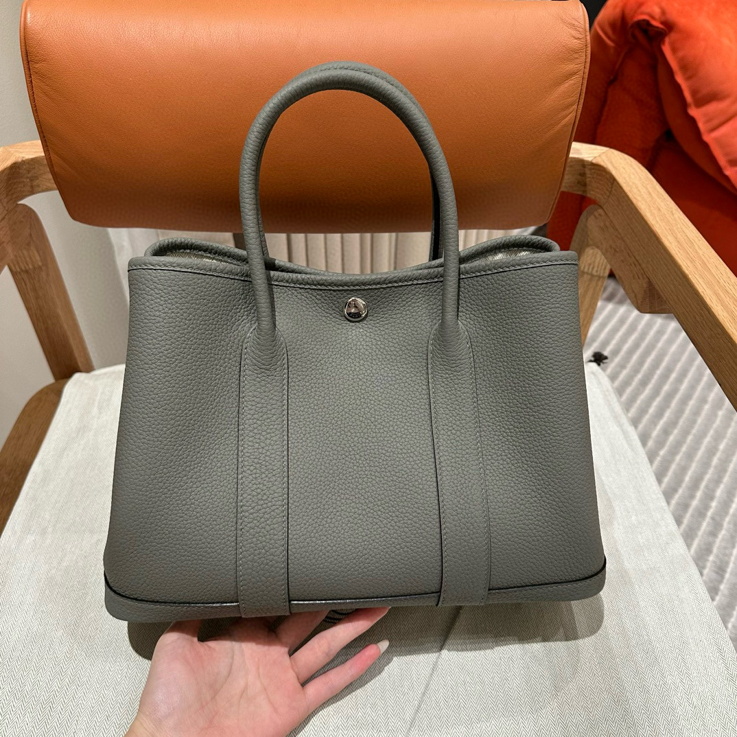 에르메스 Hermes Garden party 30cm Negonda OL Gris Mayer