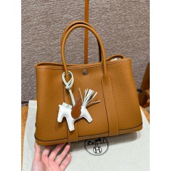 에르메스 Hermes Garden party 30cm vache country 2S Sesame