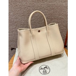 에르메스 Hermes Garden party 30cm vache country 10 Craie
