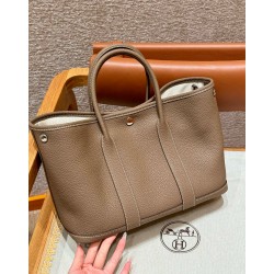 에르메스 Hermes Garden party 30cm vache country 18 Etoupe