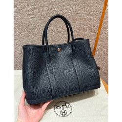 에르메스 Hermes Garden party 30cm vache country 76 Blue indigo