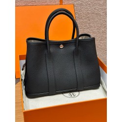 에르메스 Hermes Garden party 30cm vache country 89 Noir