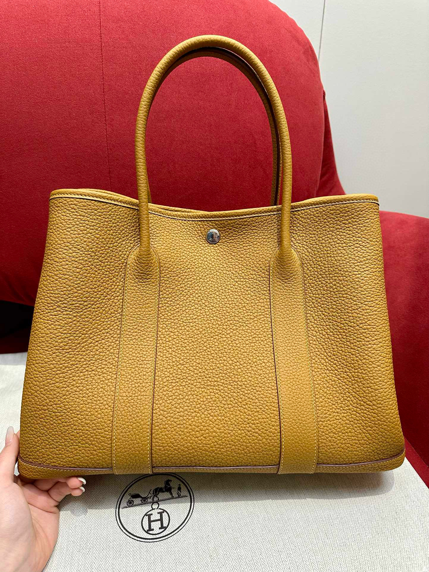 에르메스 Hermes Garden party 36cm Clemence 2S Sesame