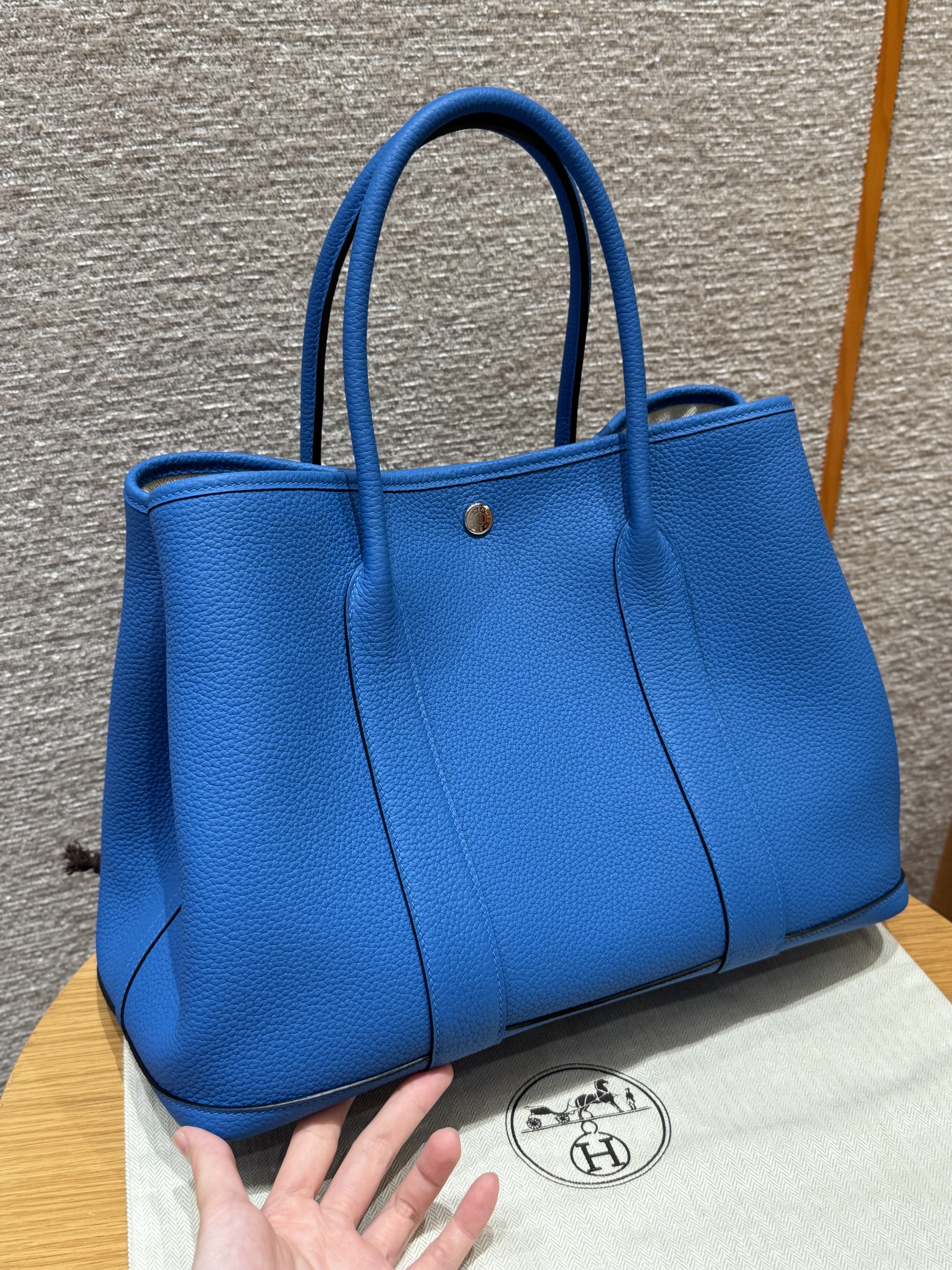 에르메스 Hermes Garden party 36cm Nedonga T7 Blue Hydra
