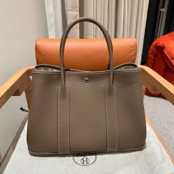 에르메스 Hermes Garden party 36cm vache country 18 Etoupe