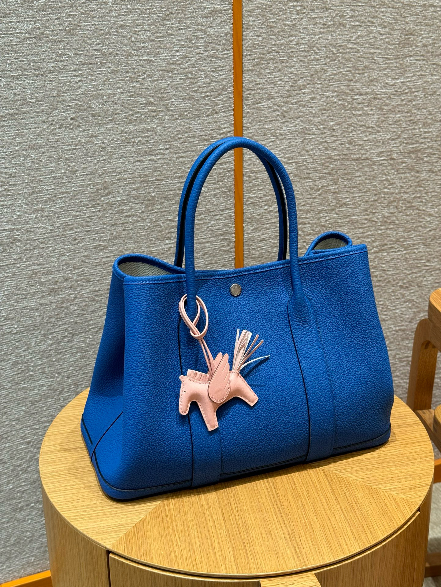 에르메스 Hermes Garden party 36cm vache country T7 Blue Hydra