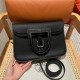 에르메스 Hermes Halzan 31cm clemence 89 Noir/silver