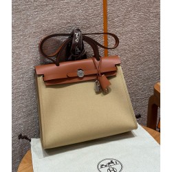 에르메스 Hermes Herbag 31cm canvas and cowhide
