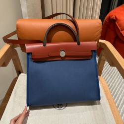 에르메스 Hermes Herbag 31cm canvas and cowhide