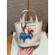 에르메스 Hermes in the loop 18cm Clemence 10 Craie/silver