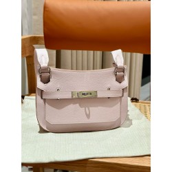 에르메스 Hermes Jypsiere mini 23cm evercolor 09 Mauve pale/silver