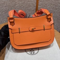 에르메스 Hermes Jypsiere mini 23cm evercolor 93 Orange/gold