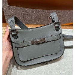 에르메스 Hermes Jypsiere mini 23cm Swift 0L Gris Meyer/silver