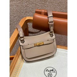 에르메스 Hermes Jypsiere mini 23cm Swift 81 Gris Tourtelle/gold