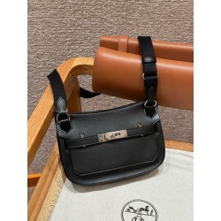 에르메스 Hermes Jypsiere mini 23cm Swift 89 Noir/silver