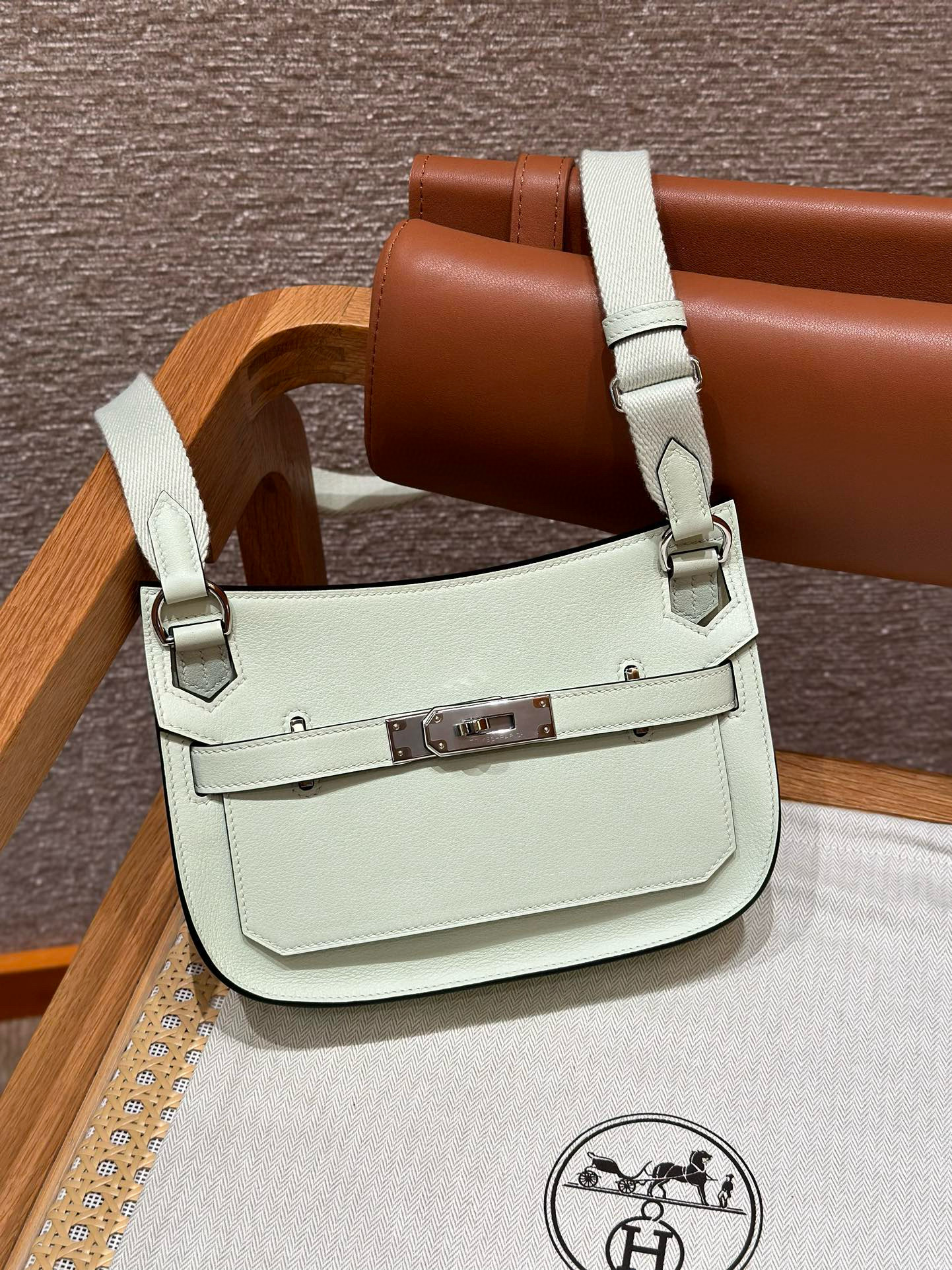 에르메스 Hermes Jypsiere mini 23cm Swift OZ Vert Fizz/gold