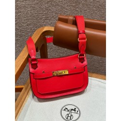 에르메스 Hermes Jypsiere mini 23cm Swift Q5 Rouge casaque/gold